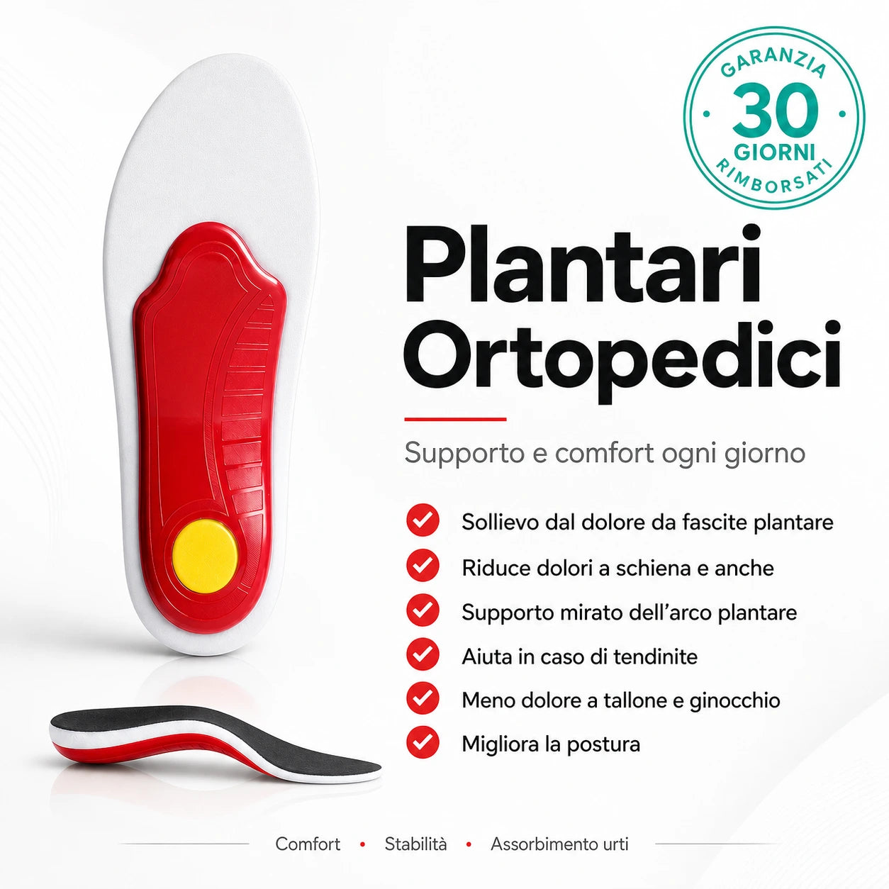 OrthoSolette™ | Plantari di sostegno per l'arco plantare